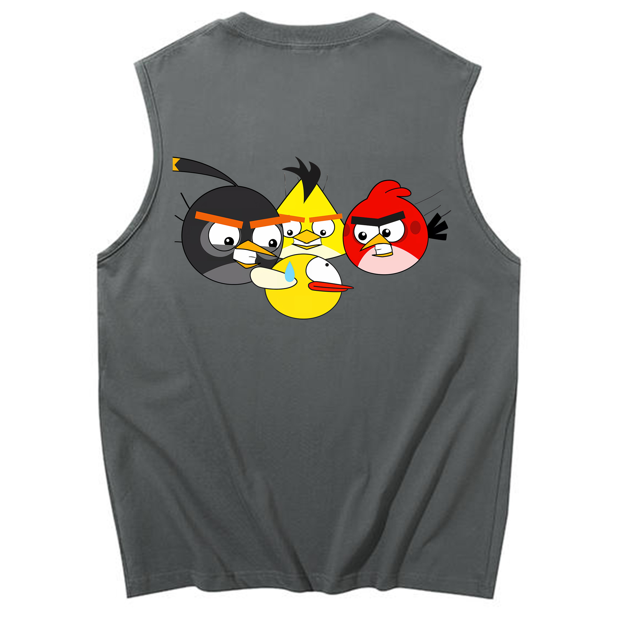 （画像用） Angry Birds アングリーバード コットン100％タンクトップ（背面プリント）